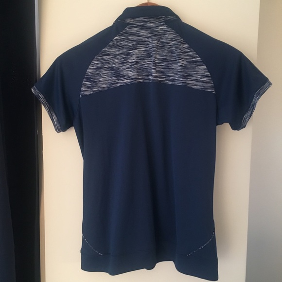 Slazenger Tops Slazenger Womens Golf Polo Navy Blue With Patterned Accents Medium Poshmark